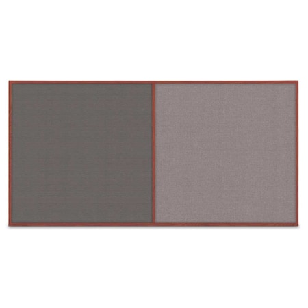 United Visual Products Enclosed Corkboard, 3 Door, 96"x48", 4" Fra, UV3413-SATIN-FORBO UV3413-SATIN-FORBO